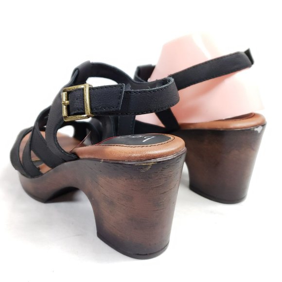 BOC Strappy Slingback Sandals Women's Size 10 Black Faux Leather - Picture 5 of 8